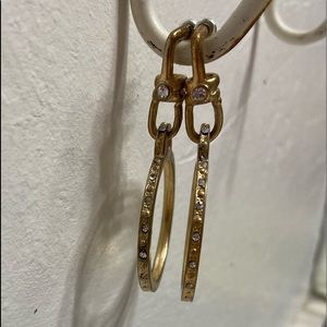 Paige Novick Round Crystal Antique Gold Earrings price is lowest for me to sell.